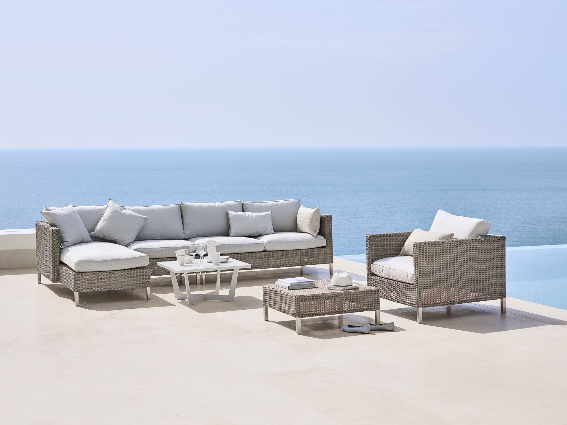 Connect Kissensatz für 2-Sitzer Sofa weiß Cane-Line