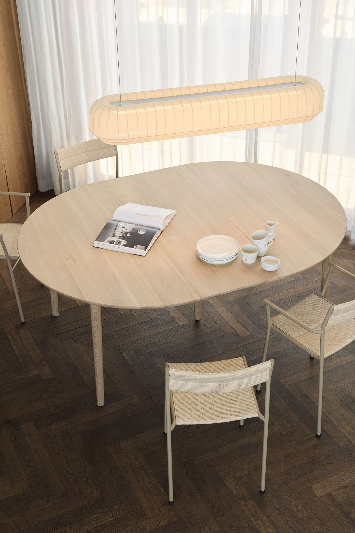 Expand Dining table Circular Ausziehtisch / Esstisch Northern