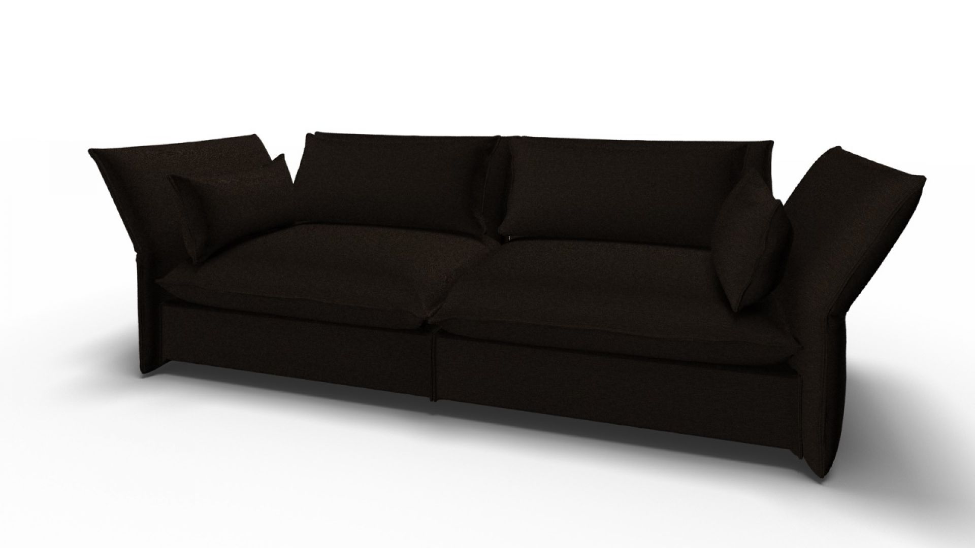 Mariposa 3-Sitzer Sofa Dunkelbraun Vitra