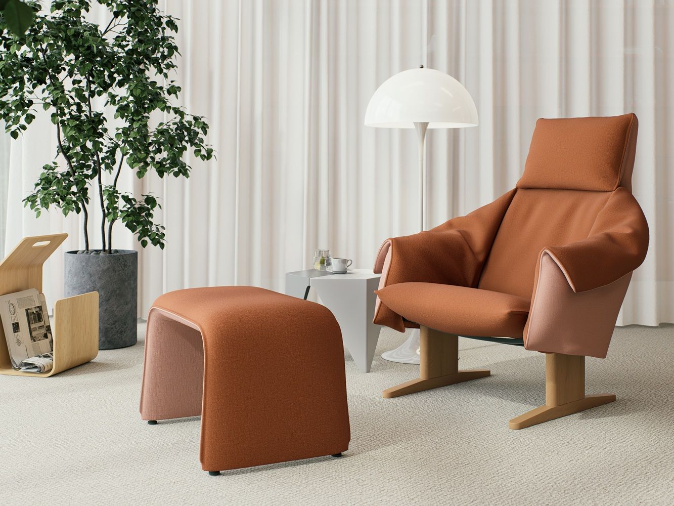 Bascule Highback Sessel mit Bank Vitra