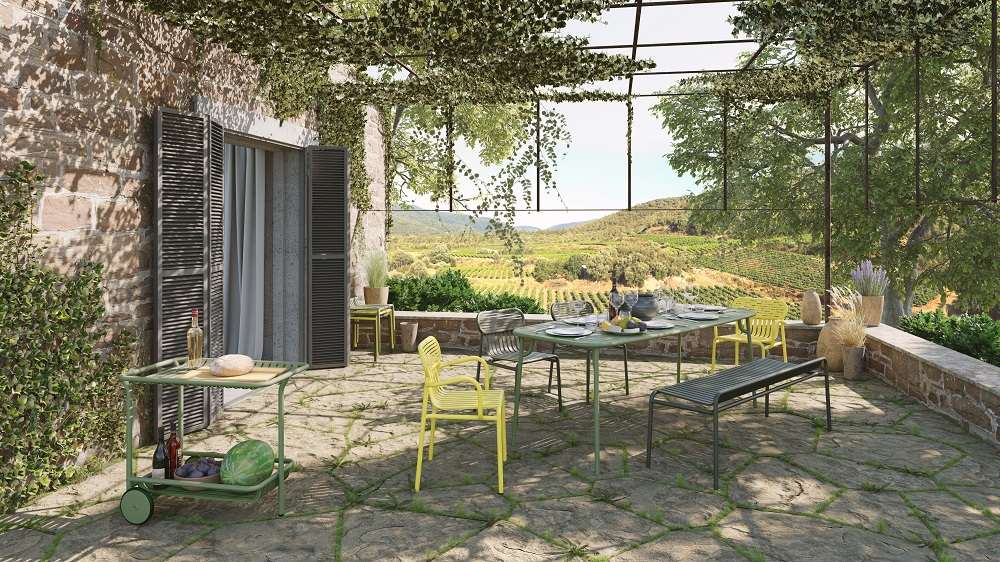 Week-End Rectangle Table Tisch Rechteckig Petite Friture Blau