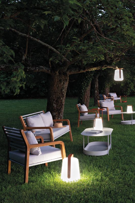 Balad 2 Tischleuchte H 38 cm Fermob Lehmgrau