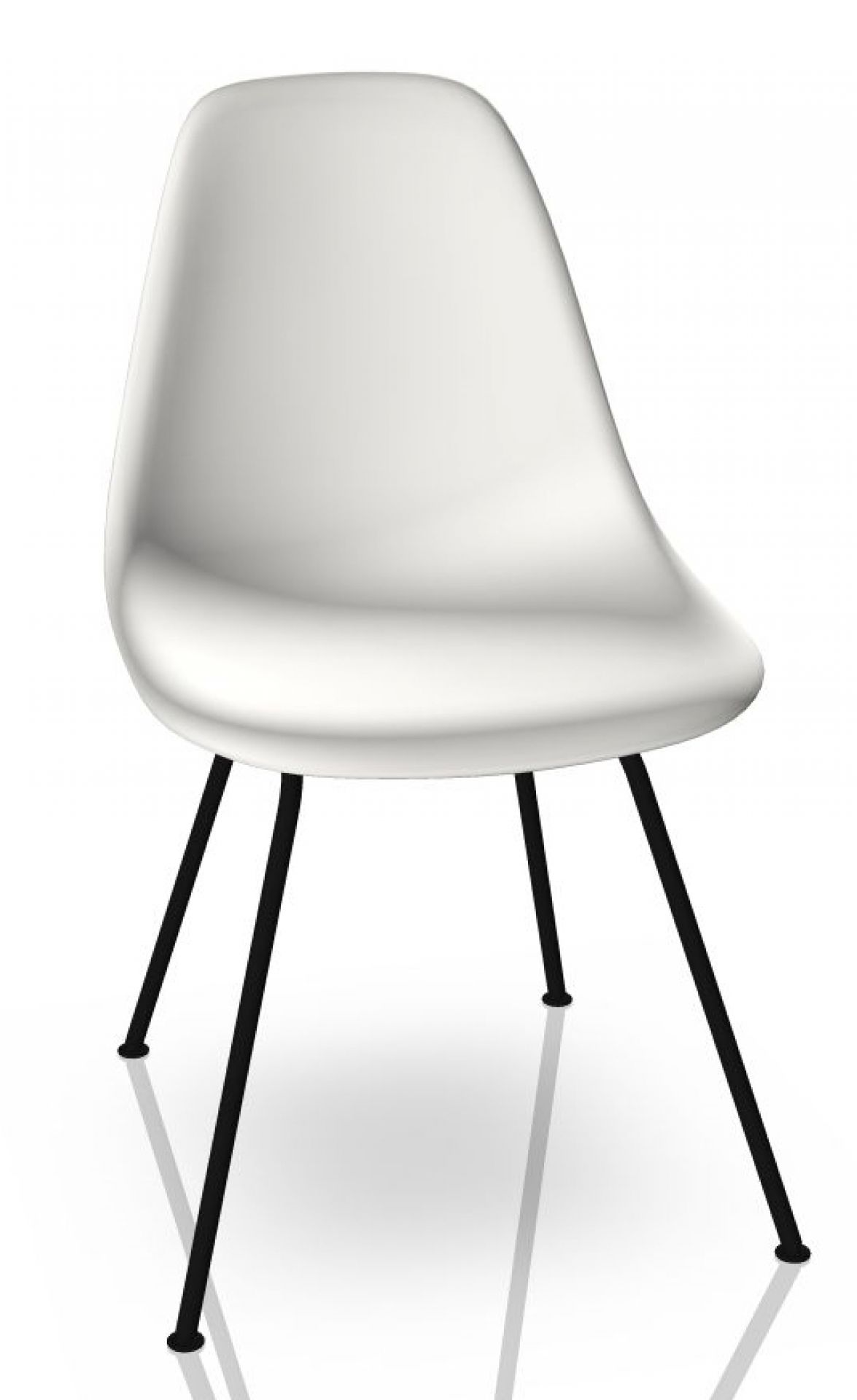 Eames Plastic Side Chair DSX Stuhl Vitra Schwarz - Weiss