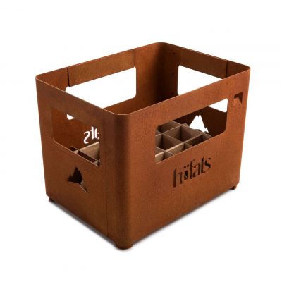 BEER BOX Feuerkorb und Getränkehalter rostig höfats