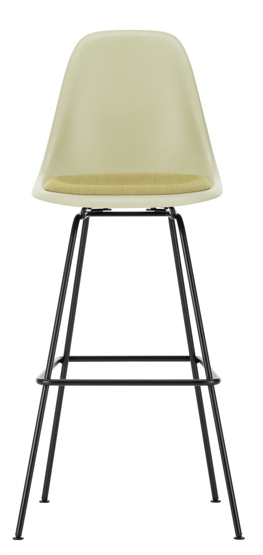 Eames Fiberglass Bar Stool High Barhocker mit Sitzpolster Vitra