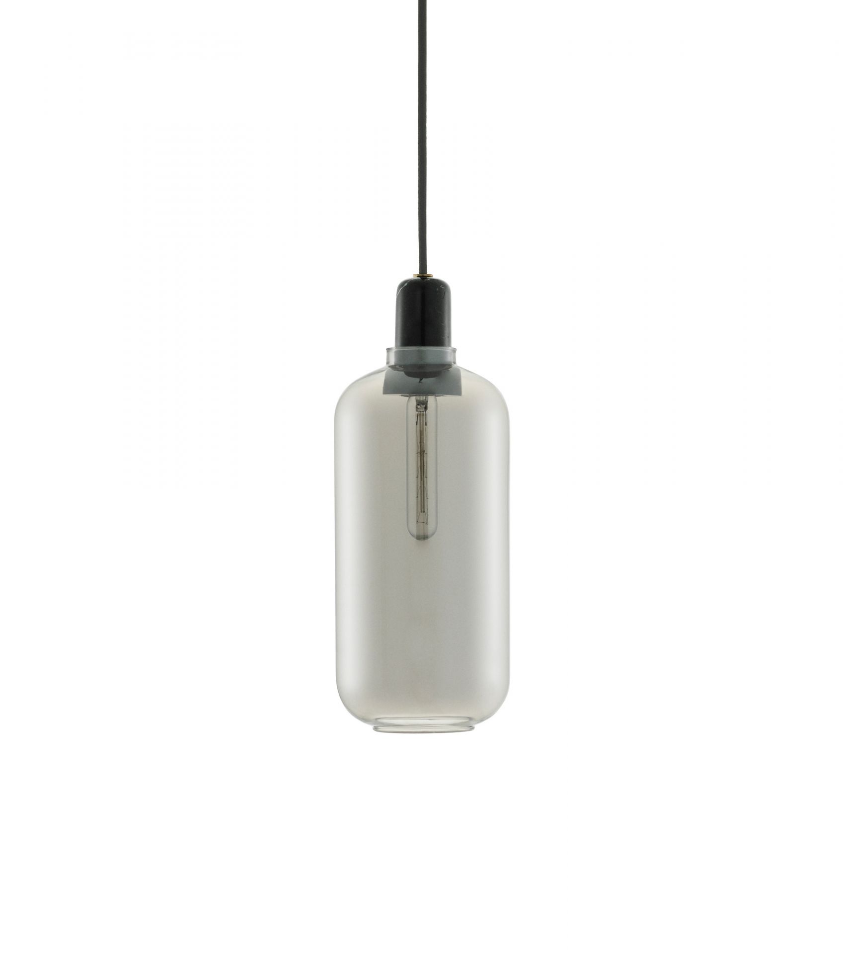 Amp Lamp Hängeleuchte Normann Copenhagen Smoke/Black Ø 11,2 cm