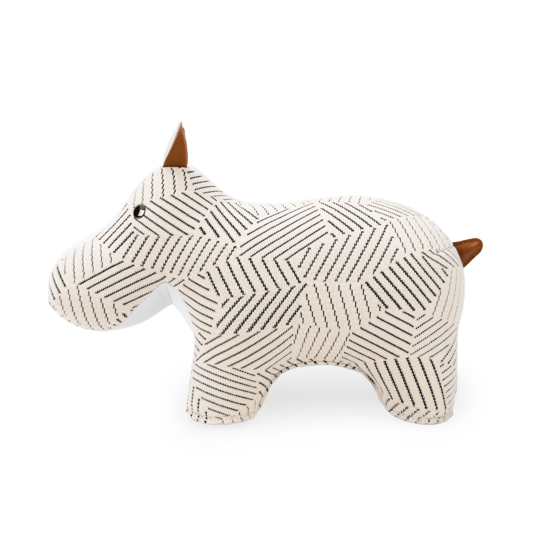 Buchstütze Hippo Razzle Dazzle weiß Züny x KVADRAT