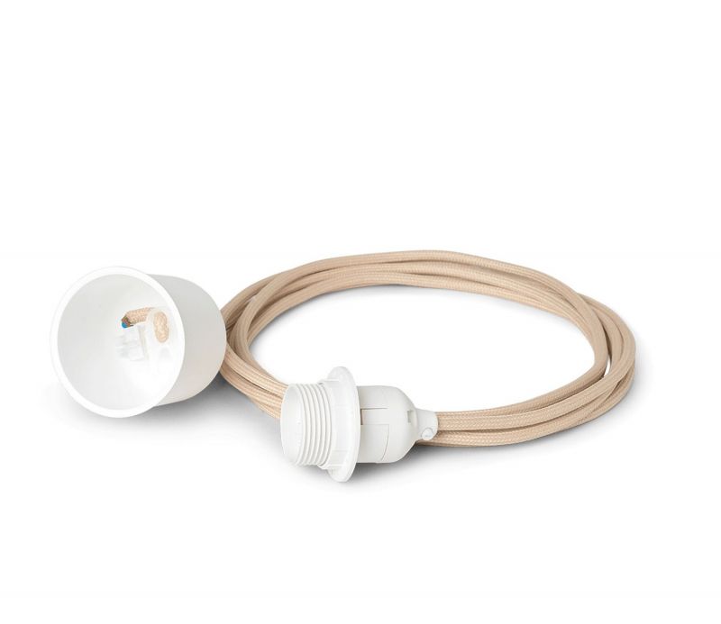 Fabric cord set 2m Stoffkabel-Set Sand für Braided Lampshade Ferm Living 