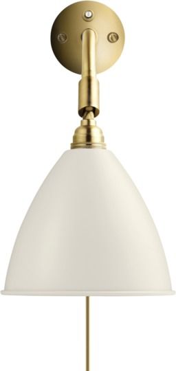 Bestlite BL7 Wandleuchte in Weiß und Messing von Gubi, moderne Innenleuchte für die Wand.