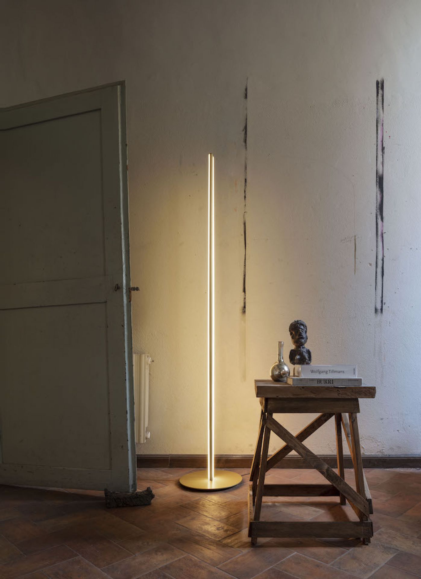 Coordinates F Floor lamp Stehleuchte Champagne eloxiert Flos EINZELSTÜCK
