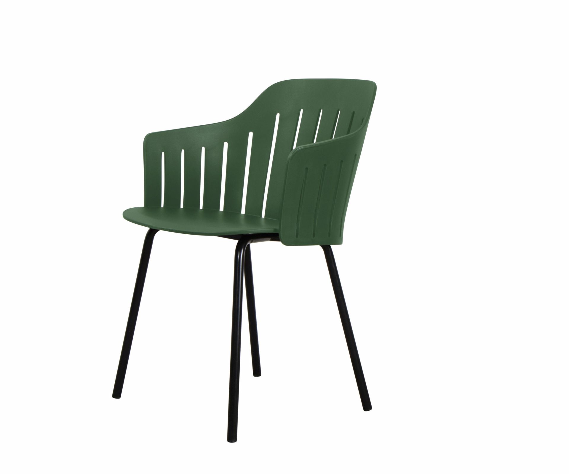 Choice Outdoor Stuhl Stahlgestell 4 Beine Cane-Line Dunkelgrün