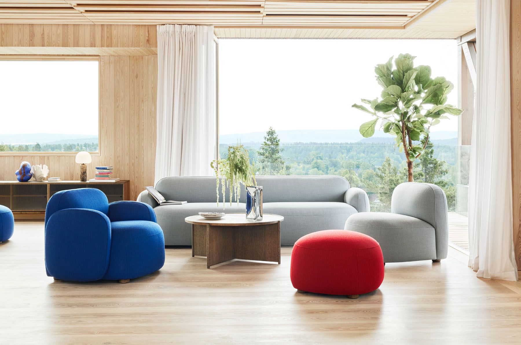 Gem Hocker hellgrau Northern