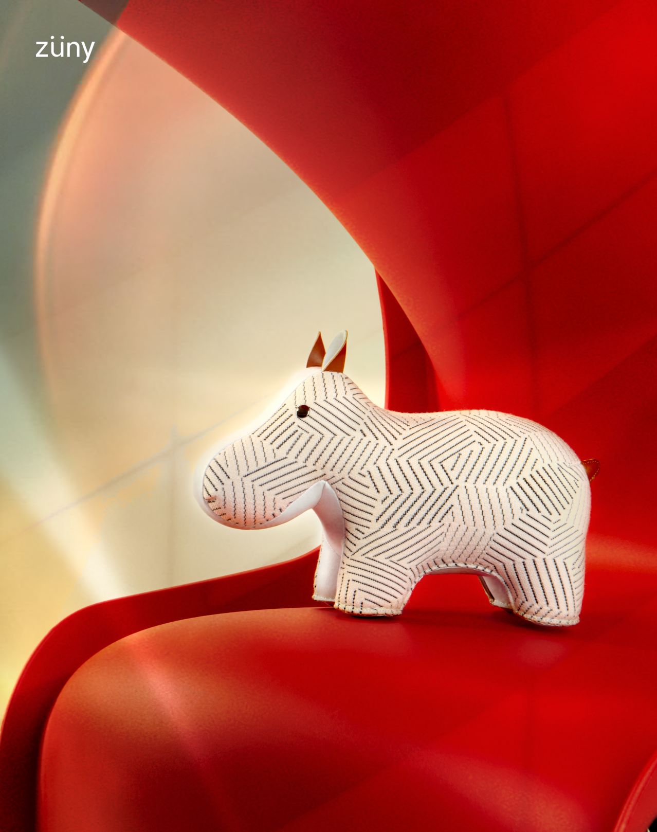 Buchstütze Hippo Grid weiß Züny x KVADRAT
