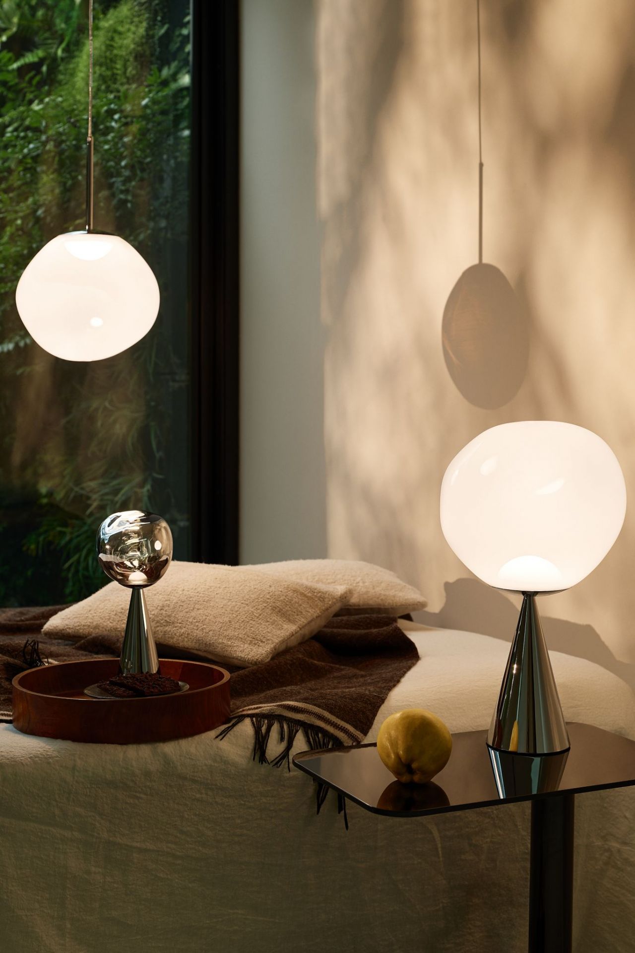 Melt Portable LED Tischleuchte Silber Tom Dixon