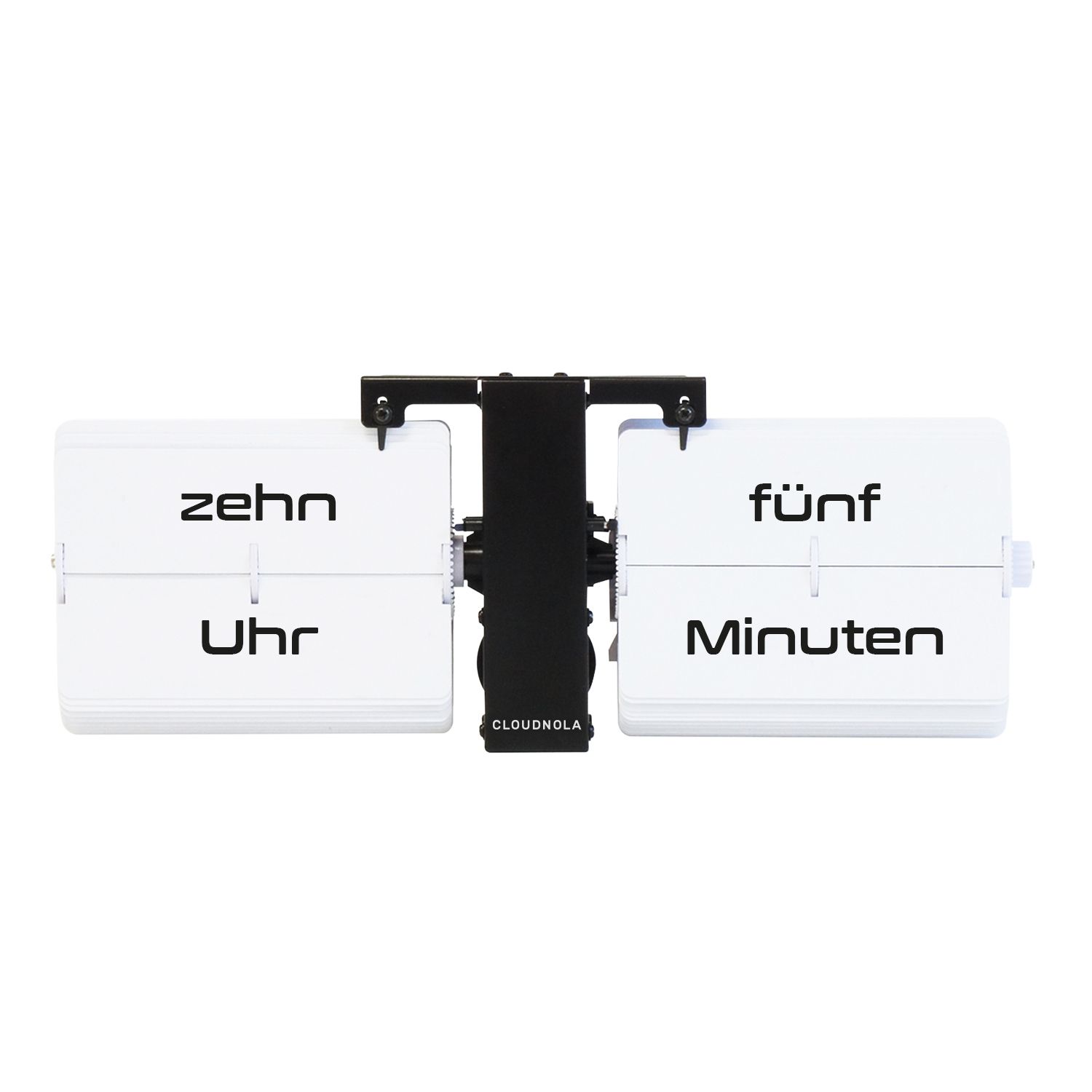 Flipping Out Text German Flip Clock Wanduhr / Tischuhr Cloudnola
