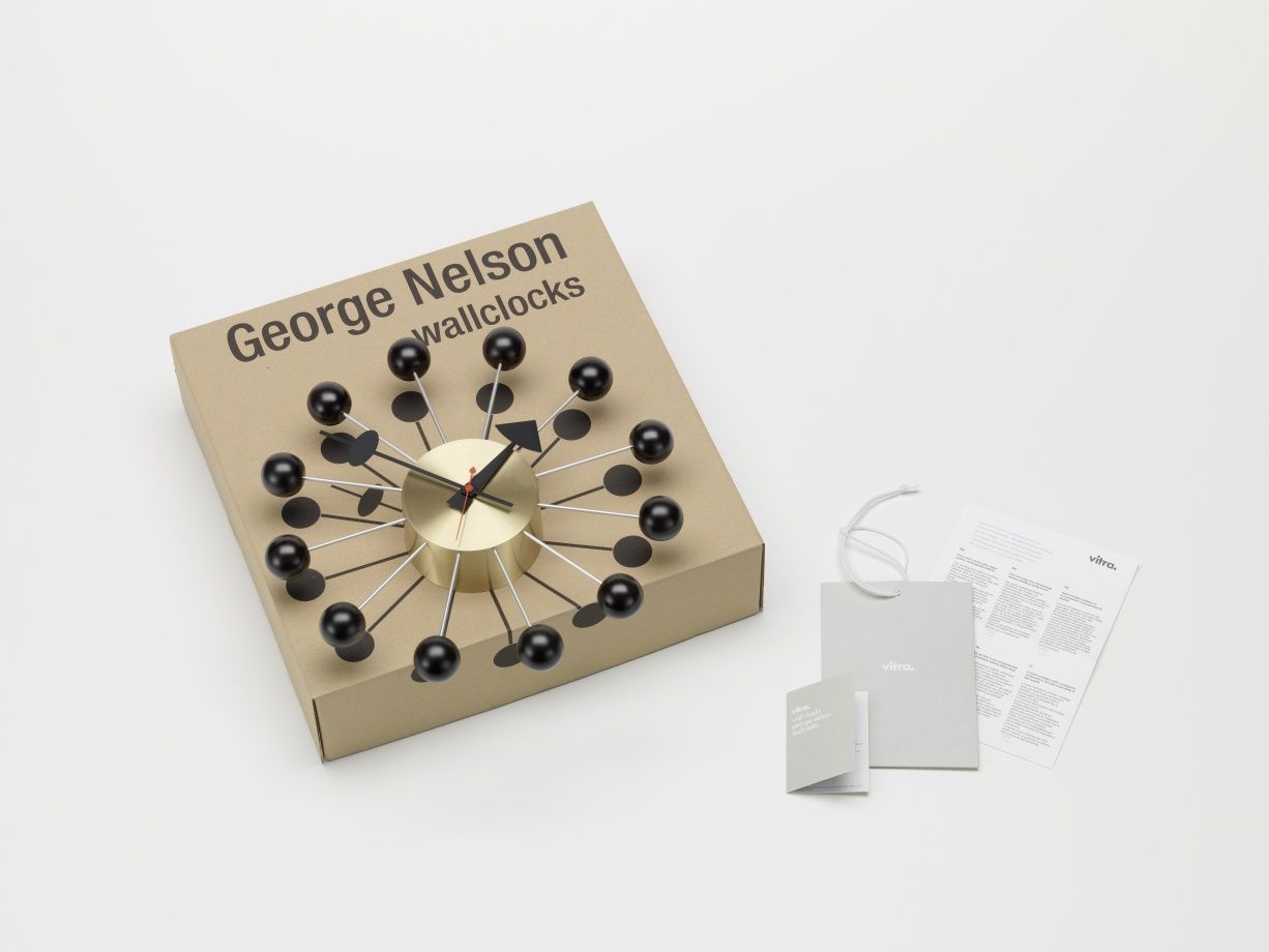 Ball Clock Wanduhr - schwarz Vitra