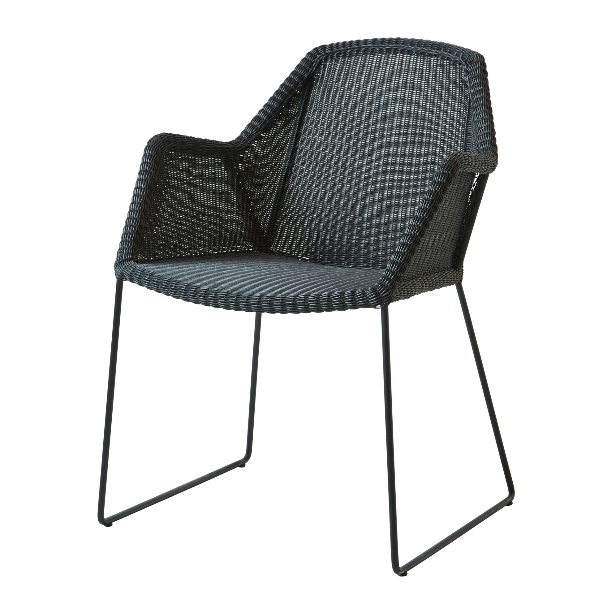 Breeze Outdoor Stuhl Kufengestell 2-er Set Cane-Line schwarz 
