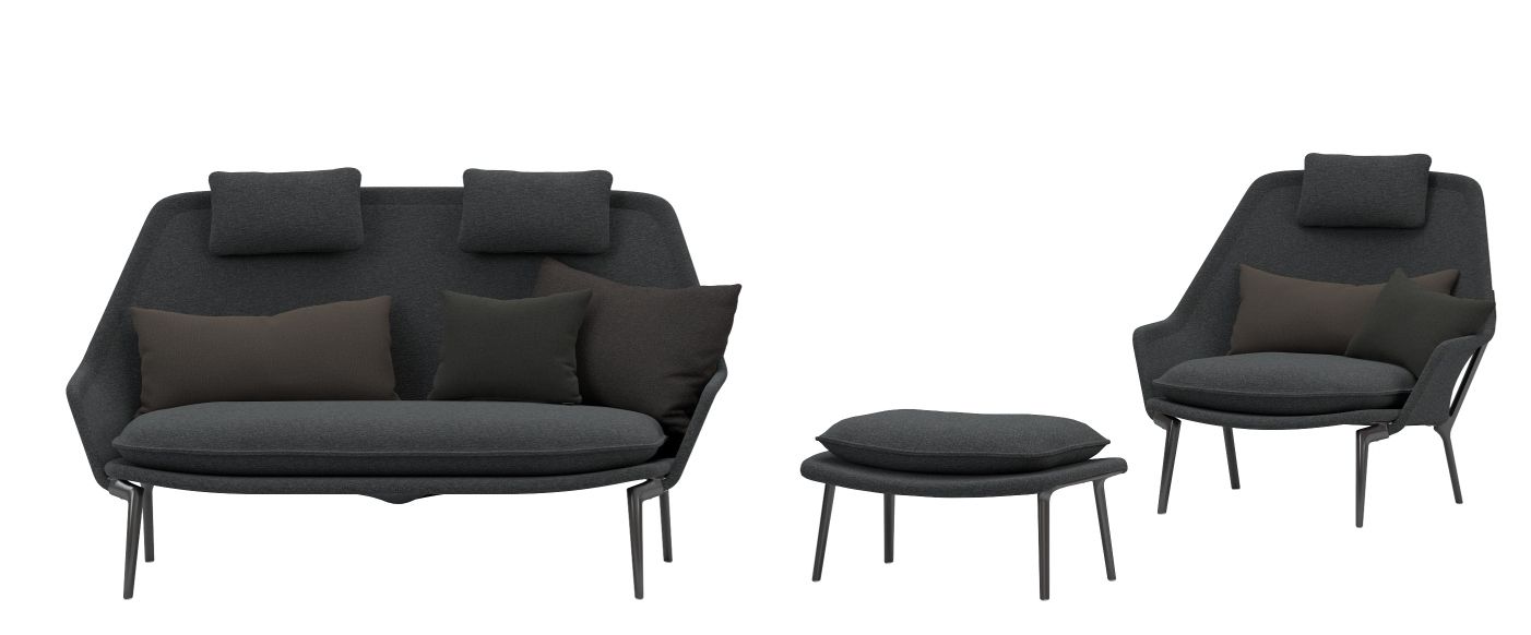 Slow Chair & Ottoman Sessel Stoff Vitra 