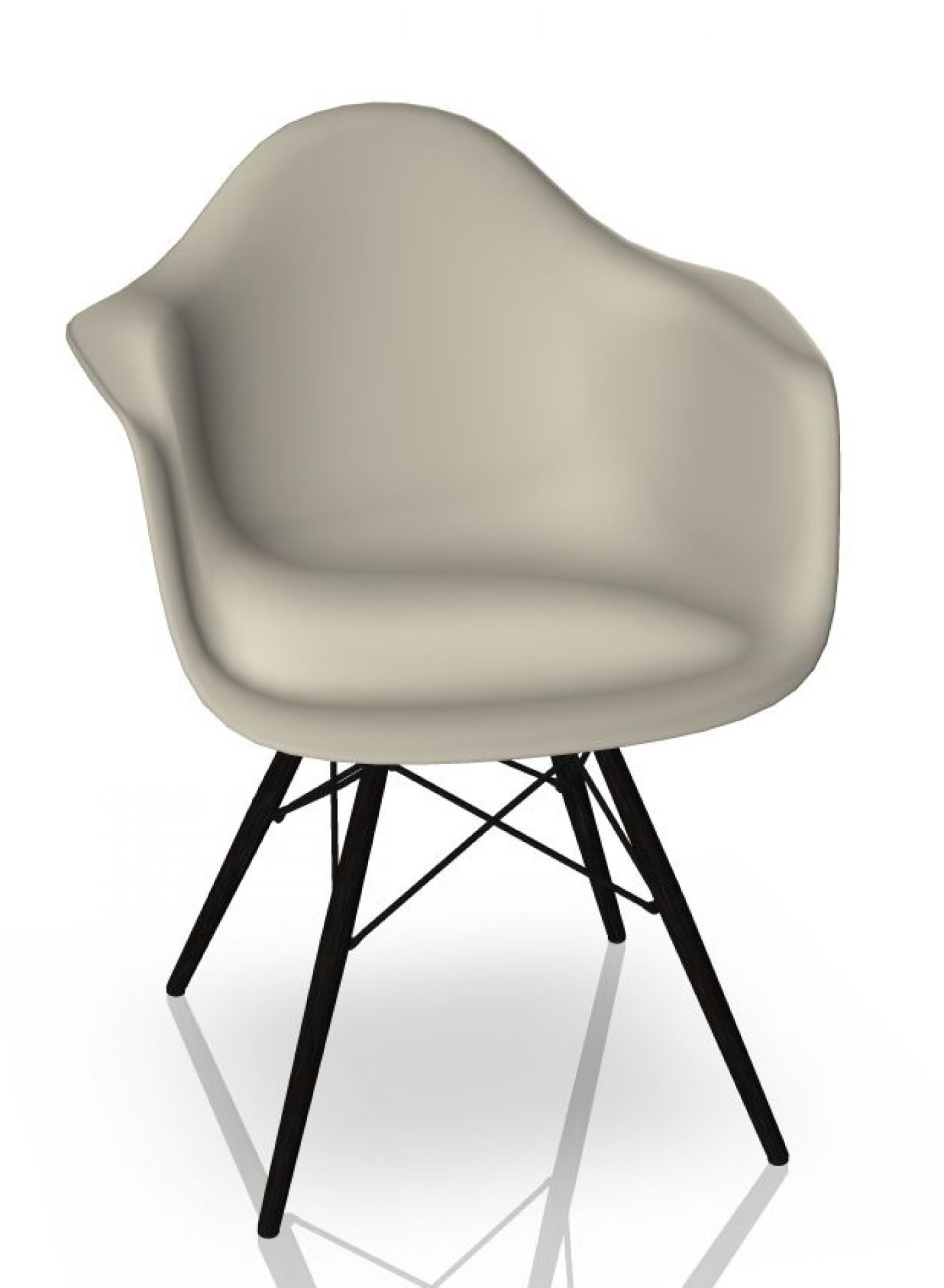 Eames Plastic Arm Chair DAW Stuhl Vitra Ahorn schwarz - Kieselstein