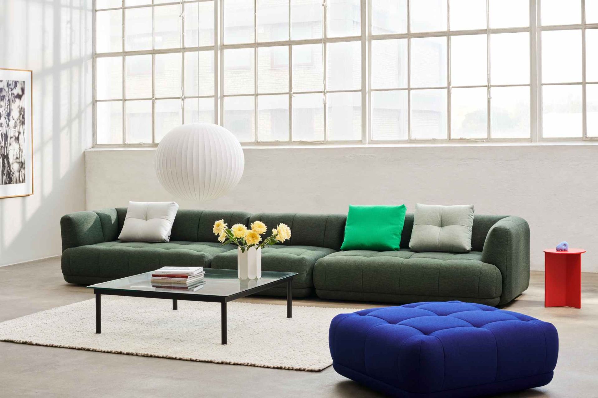 Quilton Ottoman Hocker Hay