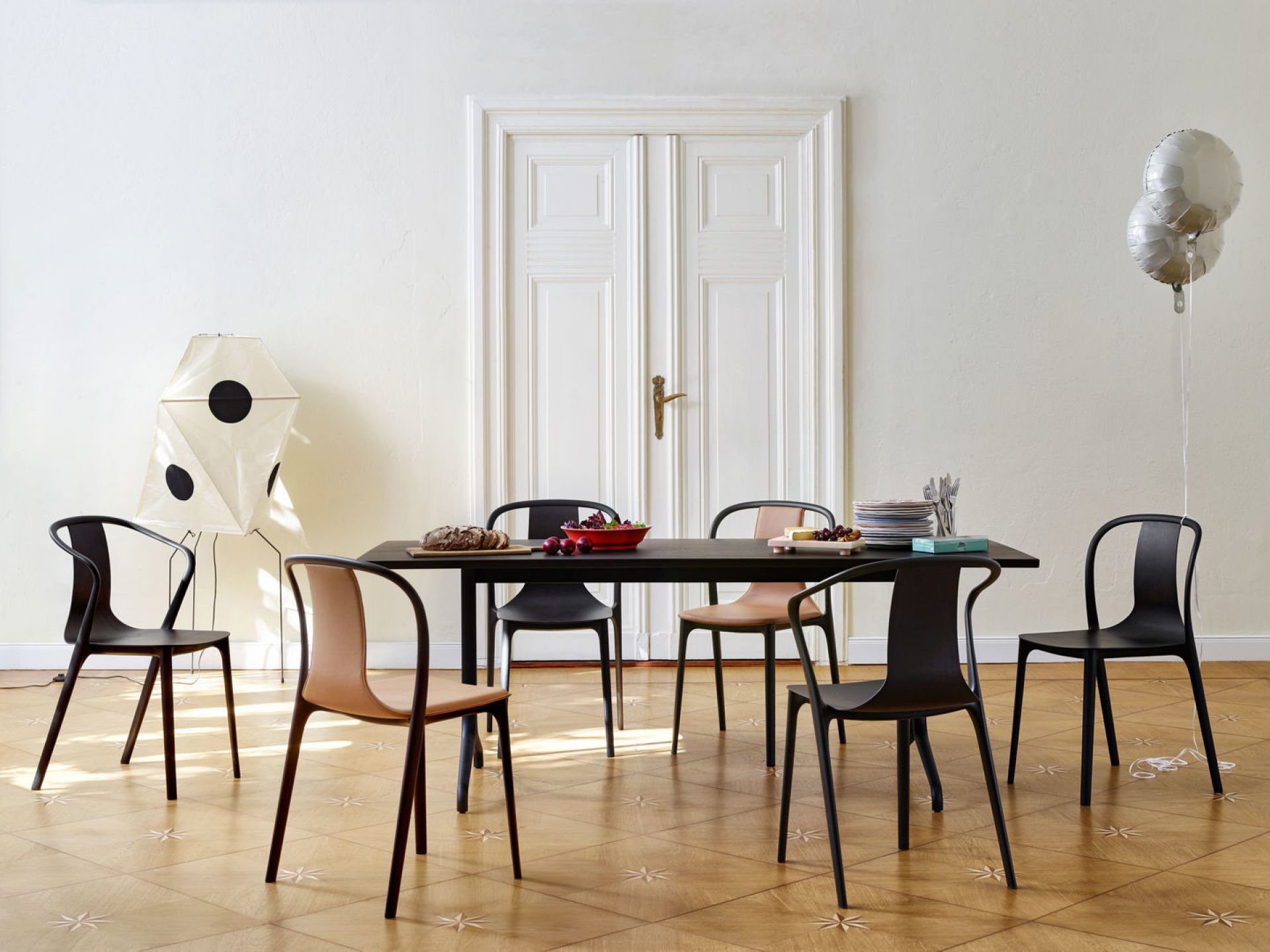 Belleville Armchair Wood Stuhl Vitra