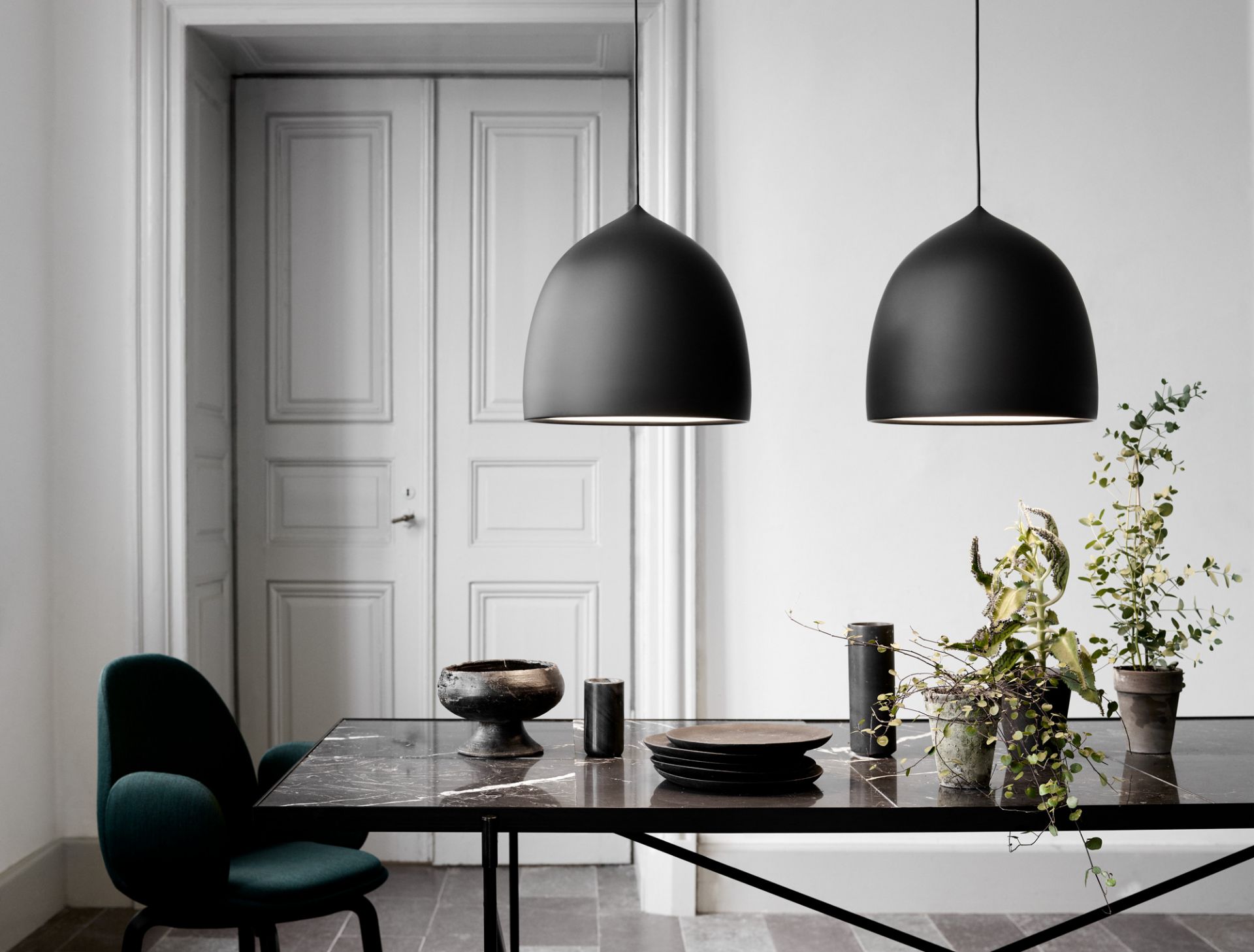 Suspence P2 Pendelleuchte Fritz Hansen Hellgrau