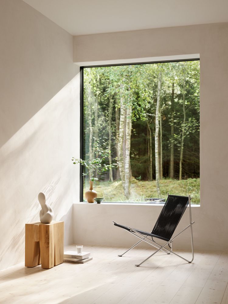 PK4 Lounge Chair Edelstahl - Schwarz Fritz Hansen