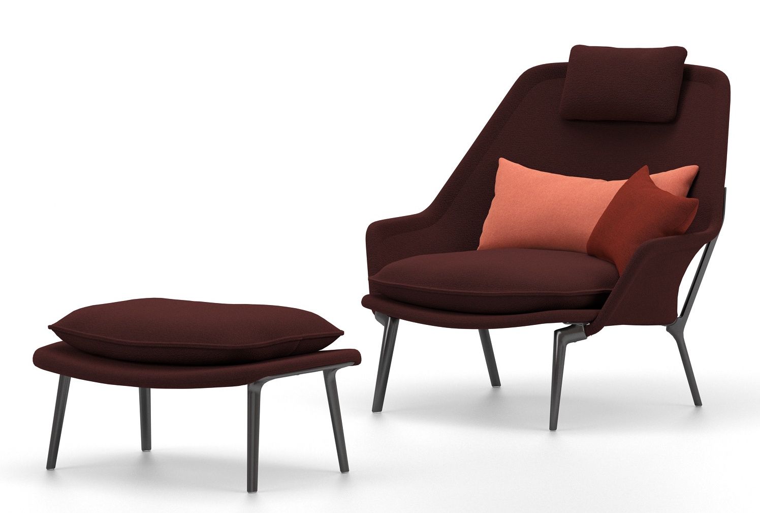 Slow Chair & Ottoman Sessel Stoff Vitra 