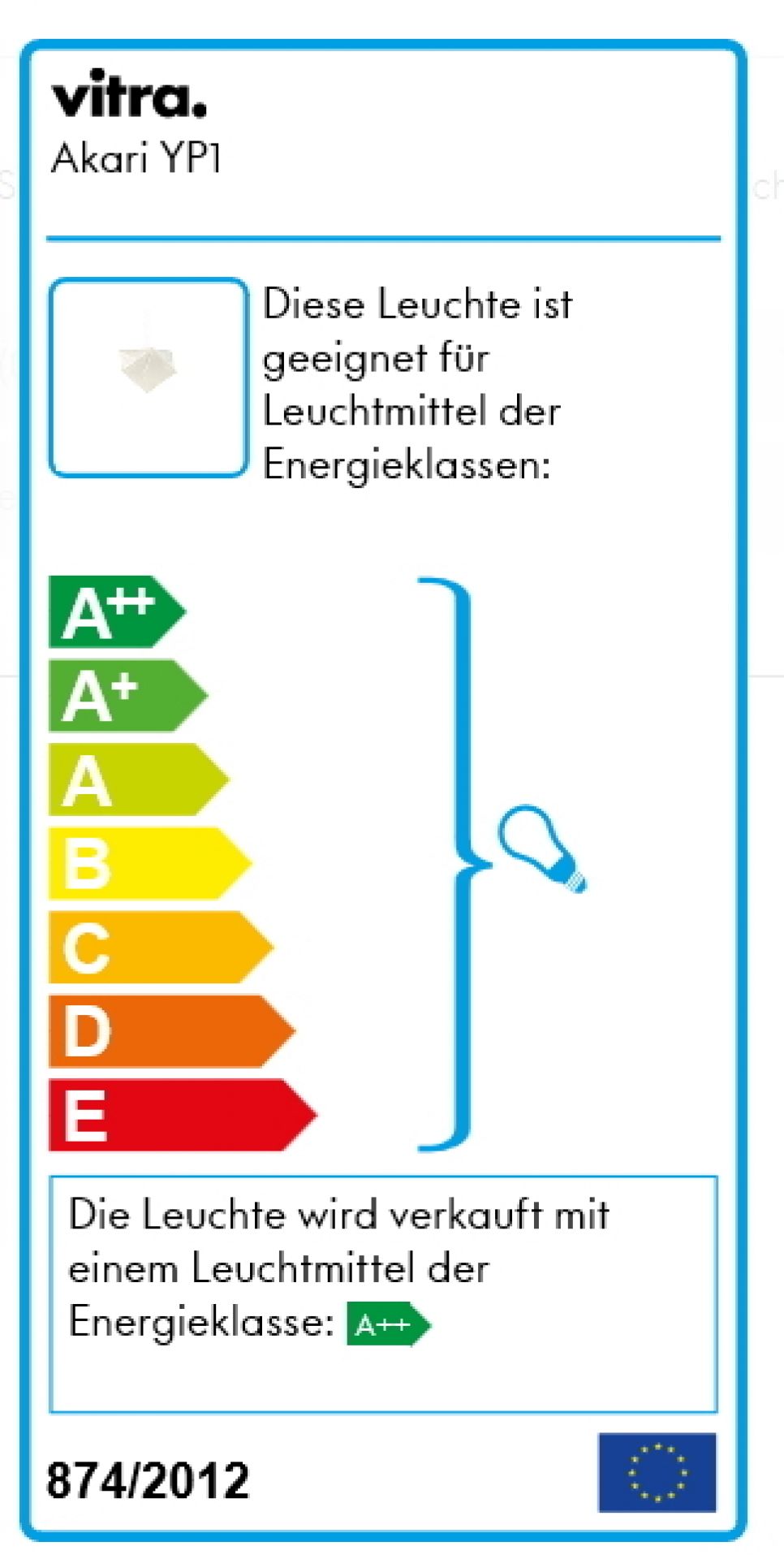 Akari YP1 Pendelleuchte Vitra EINZELSTÜCK