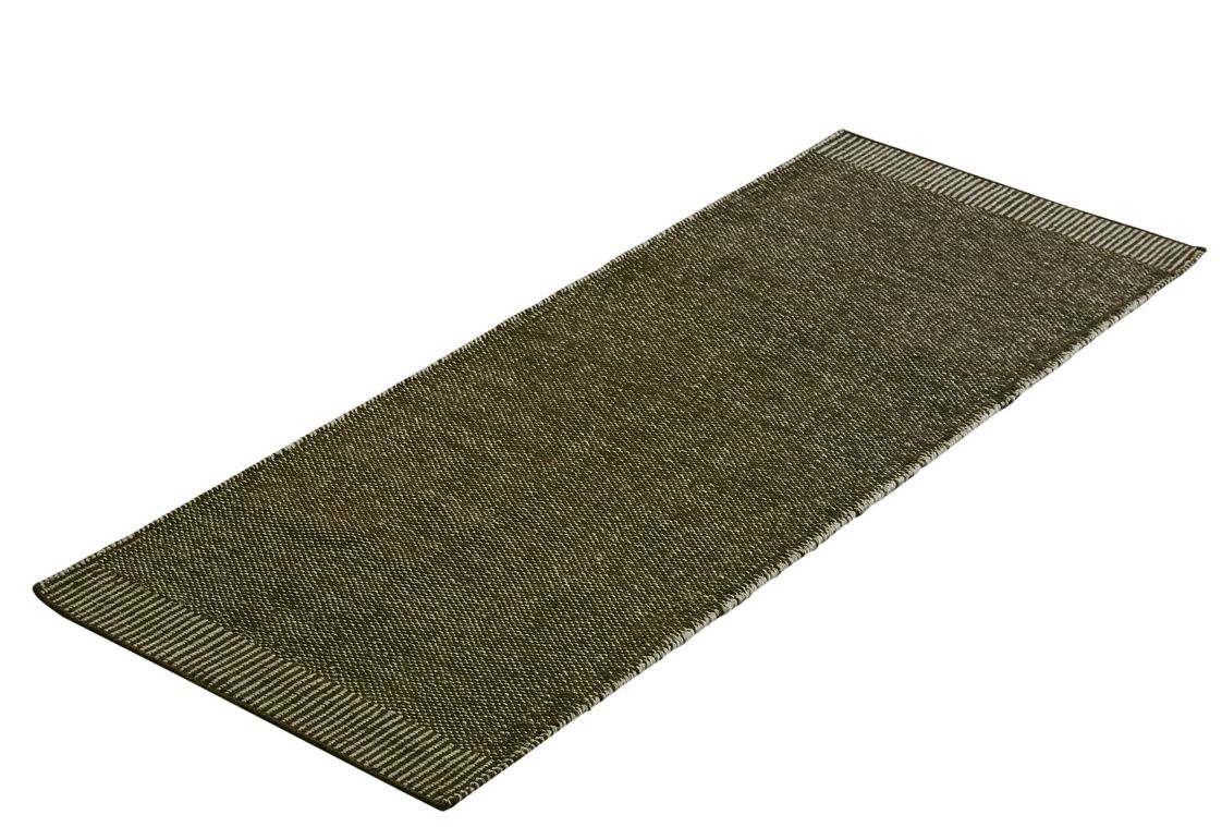 Rombo Rug Teppich 75x200 cm Woud Weiß / Moosgrün