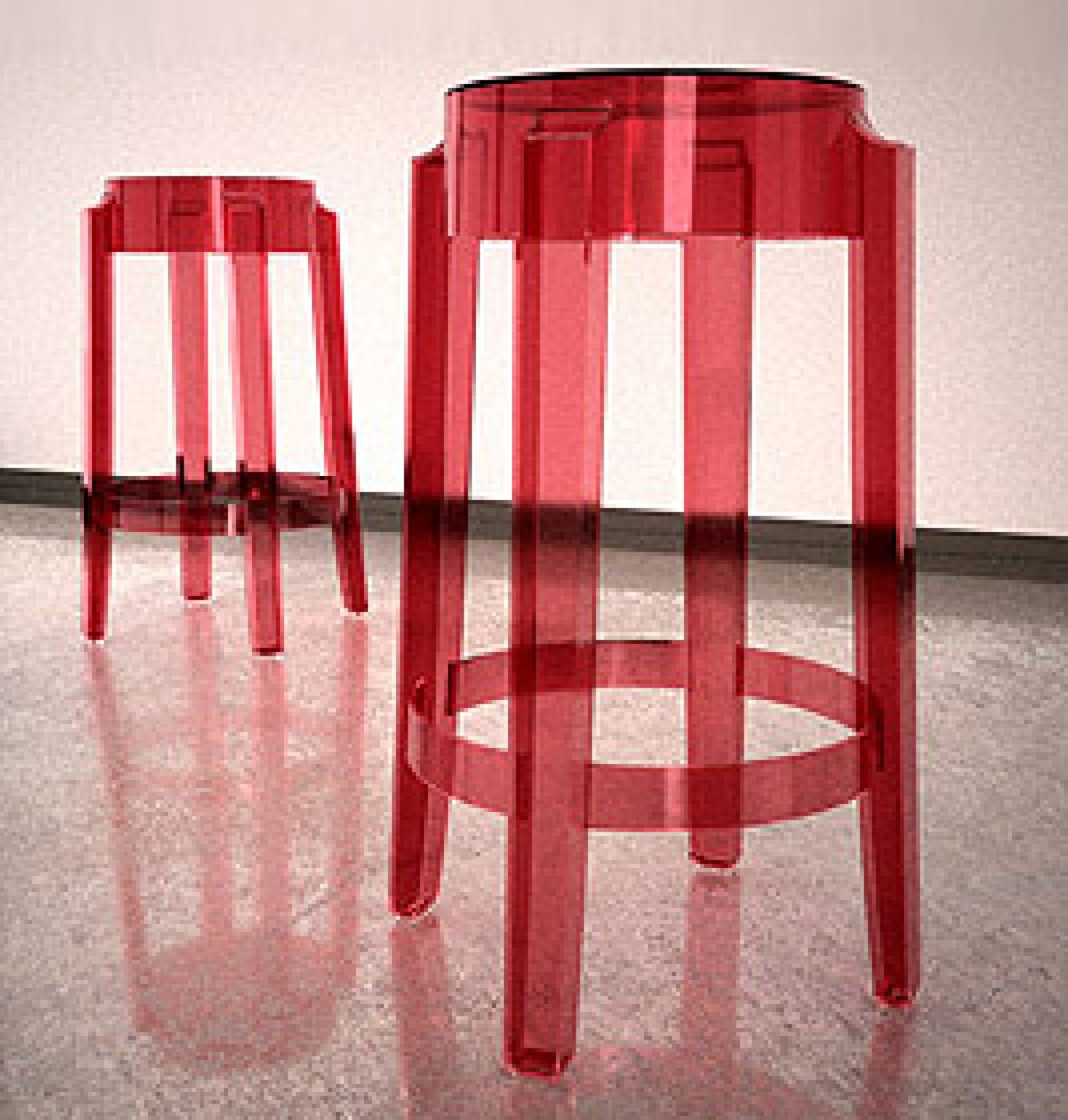 Charles Ghost Hocker 2-er Set Kartell