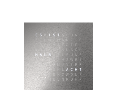 Frontcover für Earth 13.5 Tischuhr / Zeitobjekt Deutsch QLOCKTWO