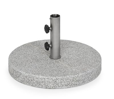 Bodenplatte Granit Grau/Weiß rund Ø 70 cm für Sonnenschirm Weishäupl