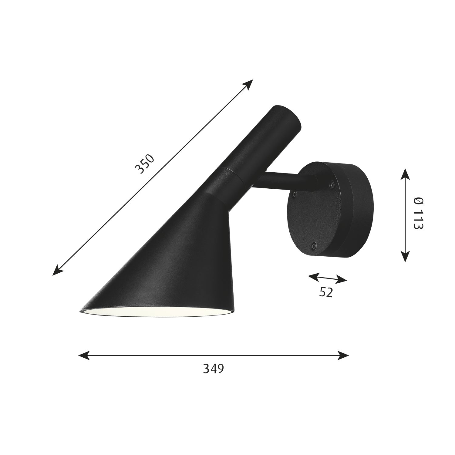 AJ 50 Outdoor Wandleuchte Louis Poulsen