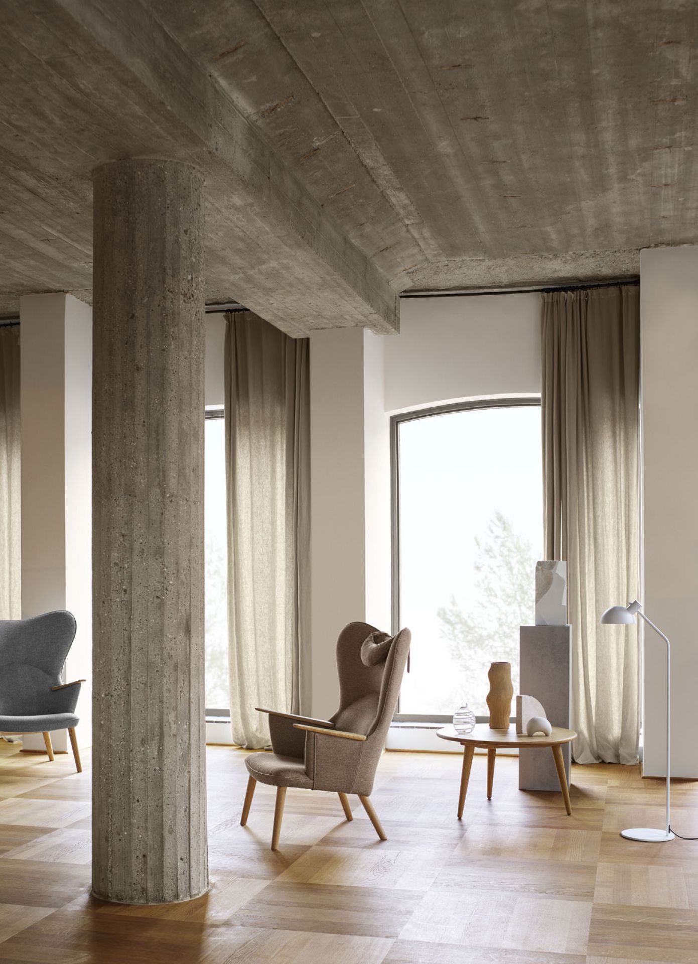 CH78 Mama Bear Lounge Sessel Fiord 0151 Carl Hansen & Søn