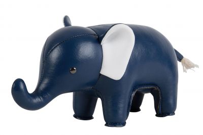 Buchstütze Classic Elefant Mitternachtsblau/Weiß Züny