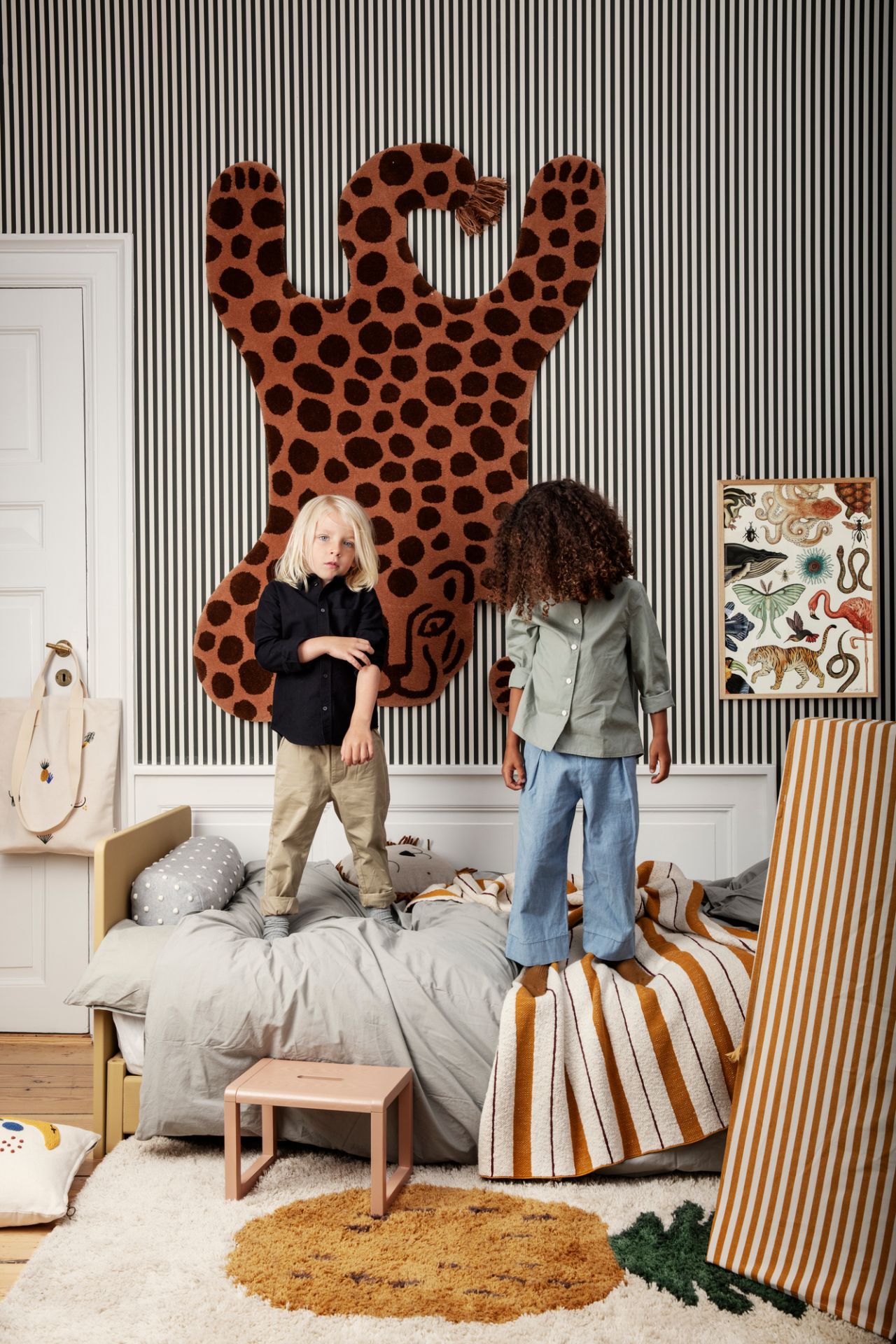 Safari Tufted Rug Leopard Teppich Ferm Living