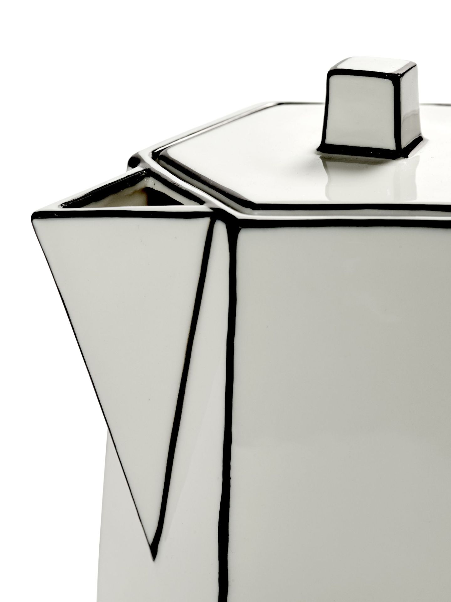 Teekanne Weiß/Schwarz Carte Blanche Serax 