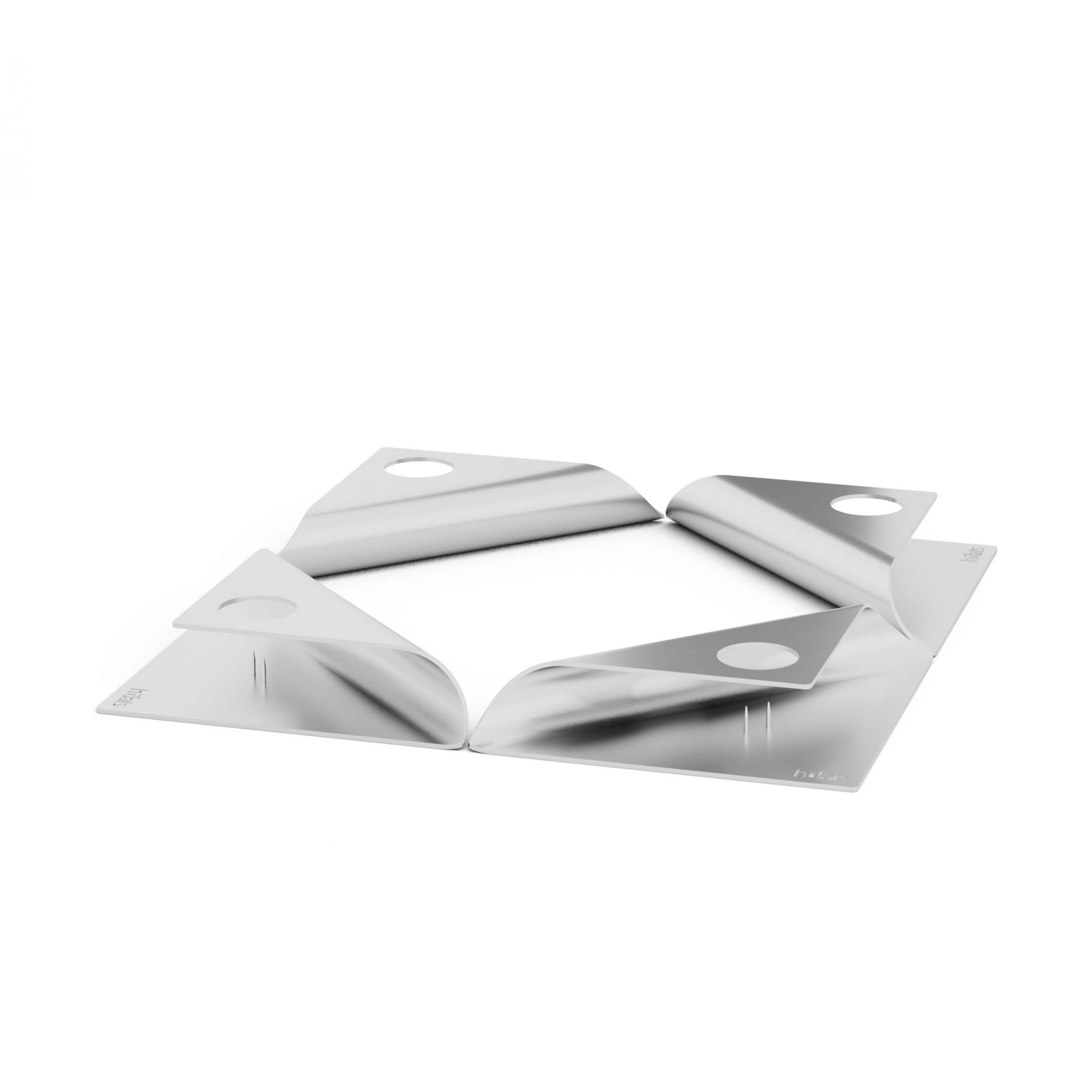 Square Candle Kerzenständer 4er Set silber Höfats EINZELSTÜCK