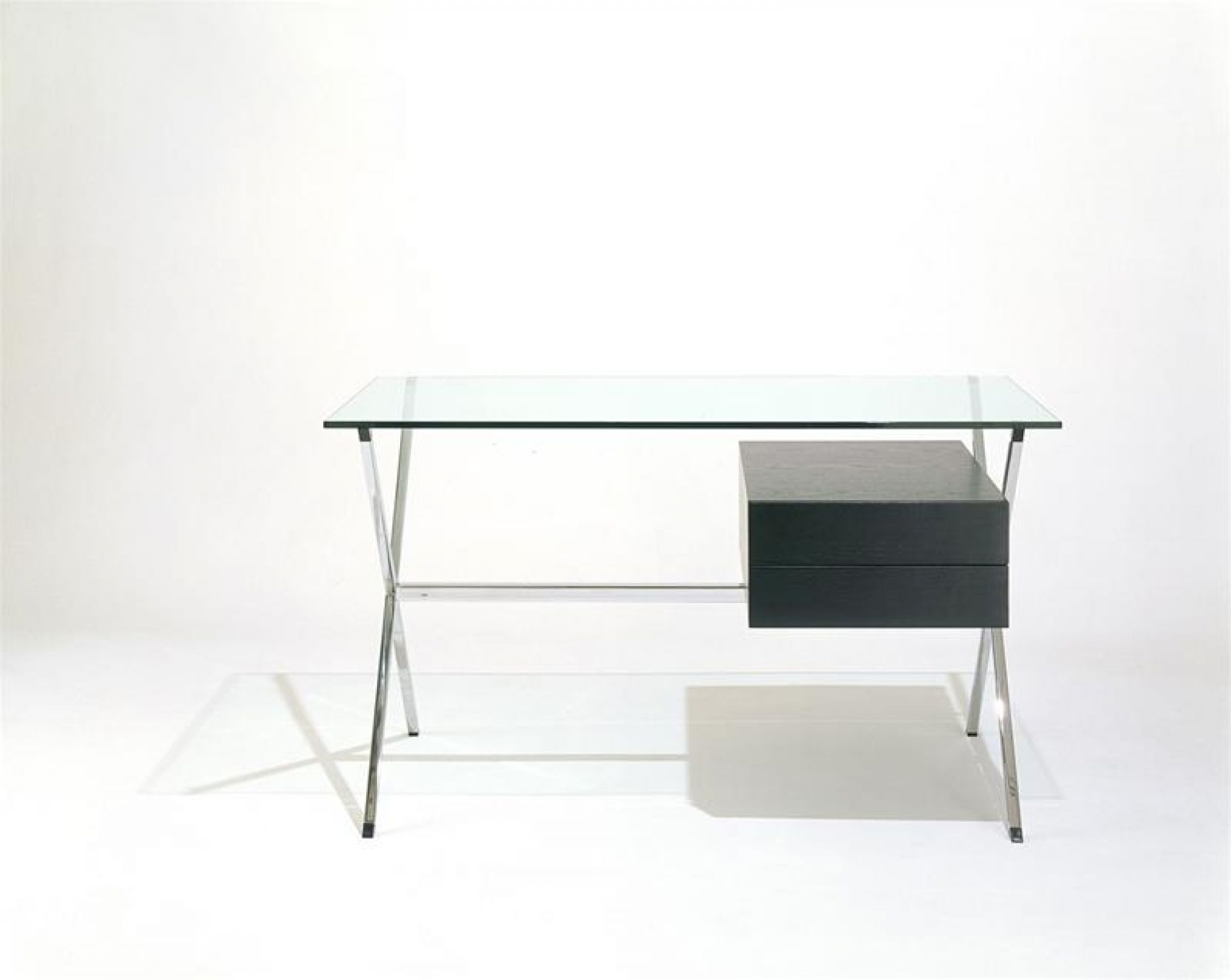 Franco Albini Schreibtisch Eiche schwarz gebeizt Knoll International Quick Ship