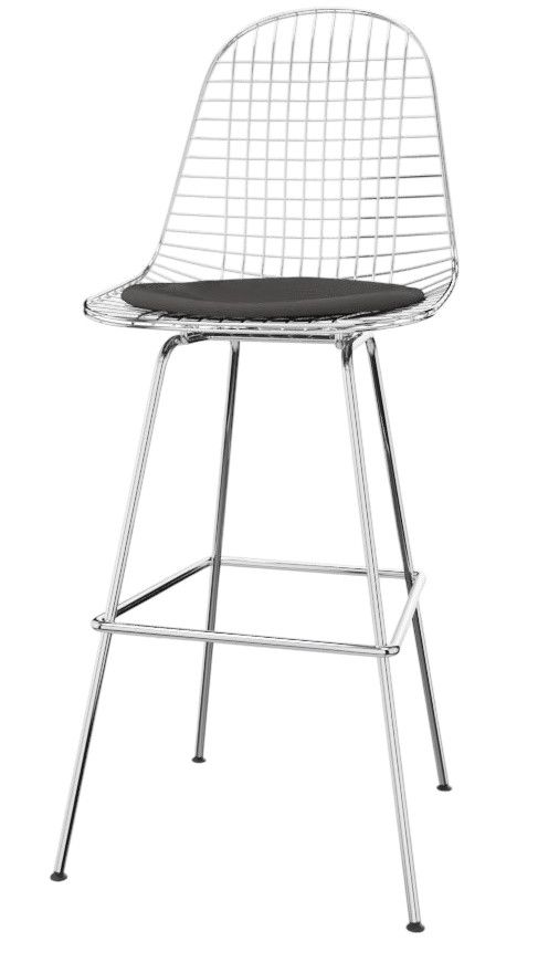 Eames Wire Bar Stool Barhocker Medium mit Sitzpolster Vitra 