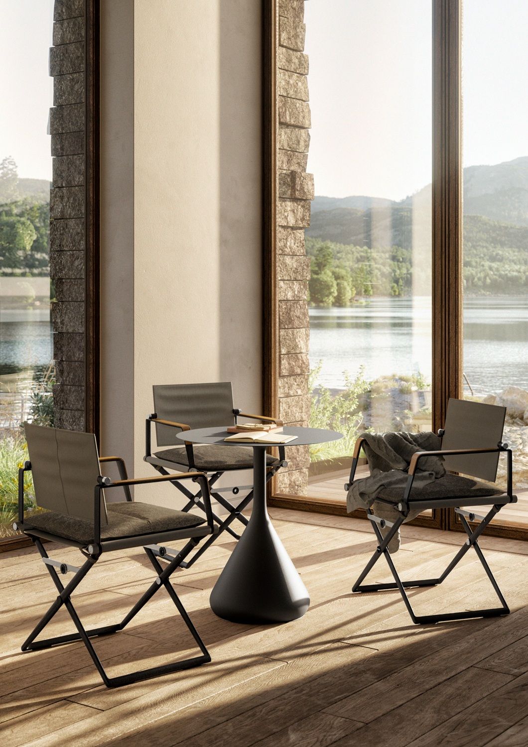 SEAX Outdoor Stuhl mit Holzdekor Dedon