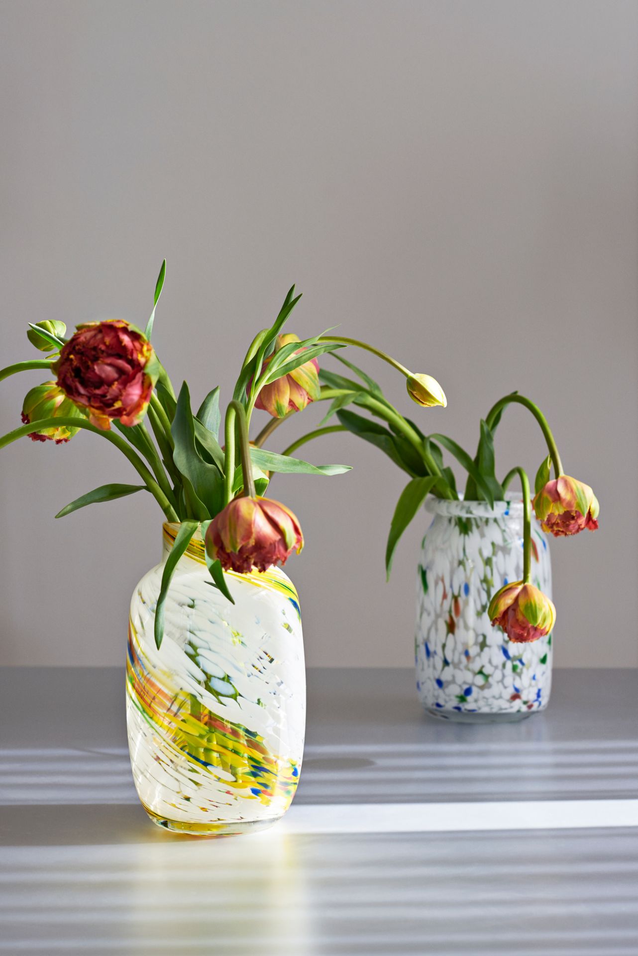 Splash Vase M White Dot Hay EINZELSTÜCK