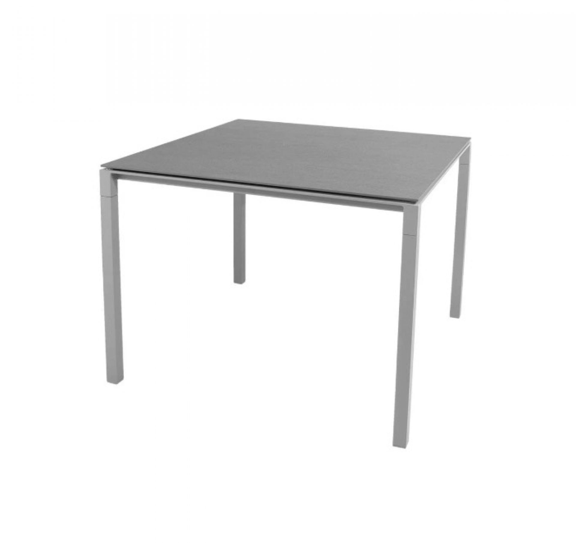 Pure Outdoor Esstisch klein B 100 x T 100 x H 74 cm Cane-Line Gestell lavagrau Platte basaltgrau