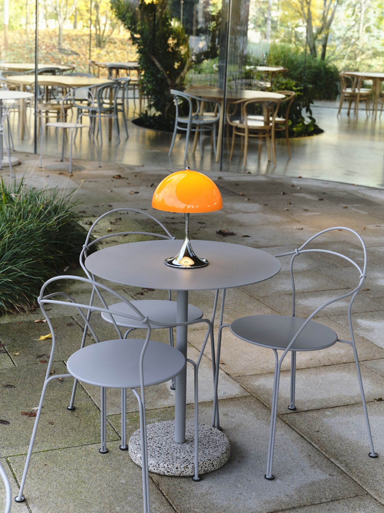 Panthella 250 Portable Chrom Akkuleuchte / Tischleuchte Louis Poulsen