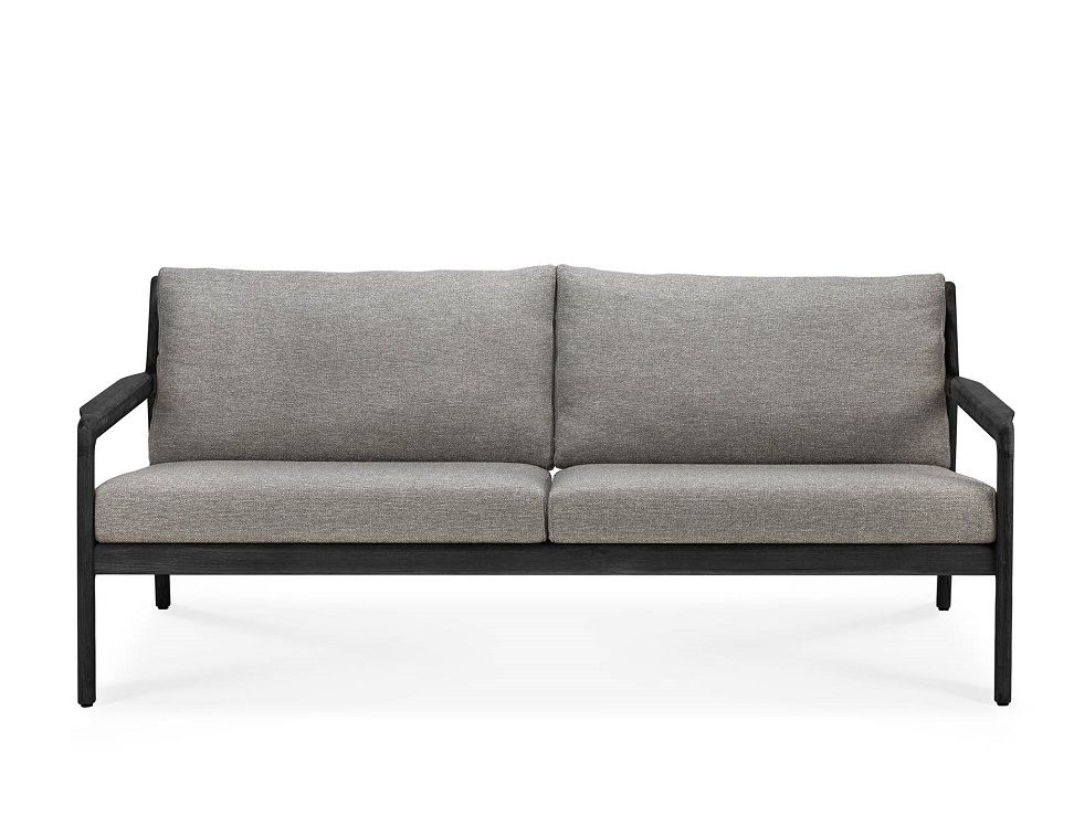 Jack Outdoor 2-/ 3 Sitzer Sofa Teak Schwarz lackiert Ethnicraft 2 Sitzer Mokka