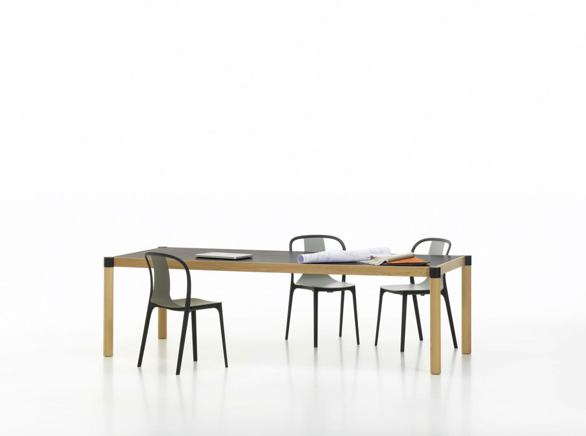 Belleville Armchair Wood Stuhl Vitra