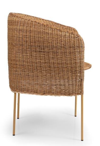 Caribe Natural Dining Chair Stuhl Outdoor ames Rohes Naturmaterial / Gelb