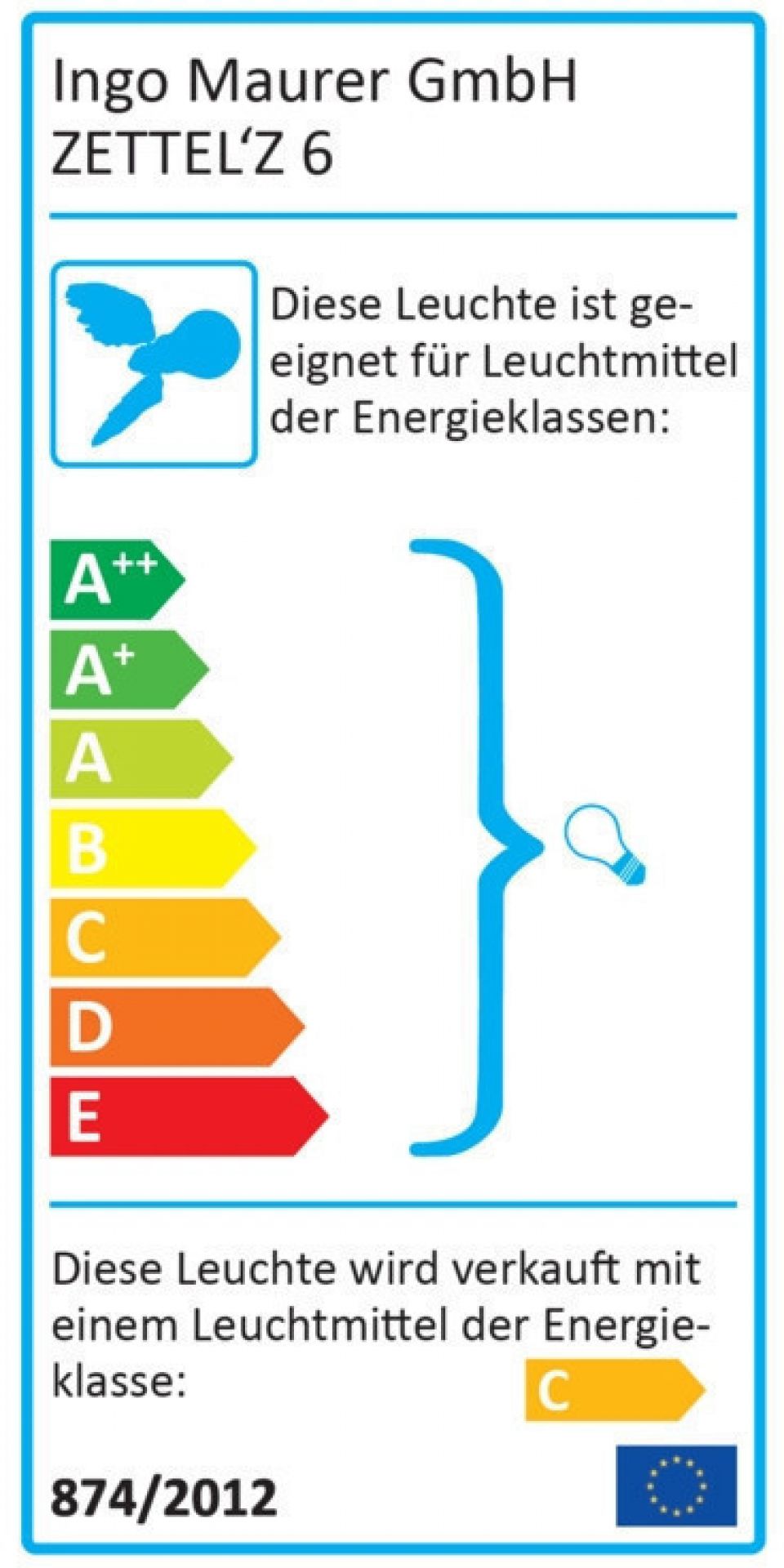 Zettel´z 6 Hängeleuchte Ingo Maurer