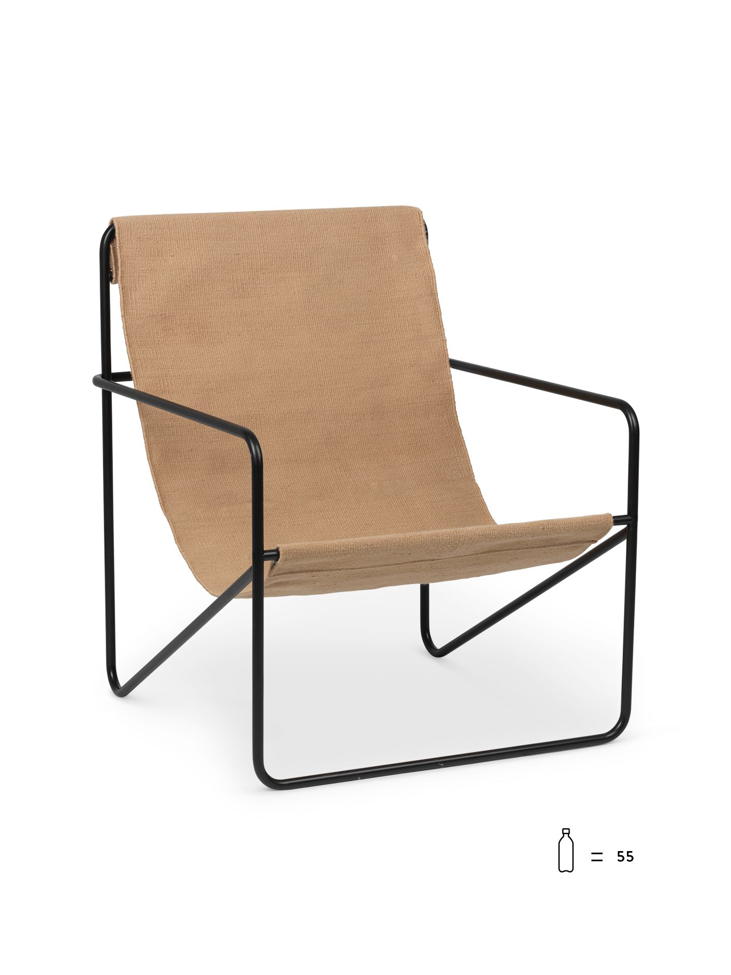 Desert Chair Loungesessel Schwarz / Solid Ferm Living